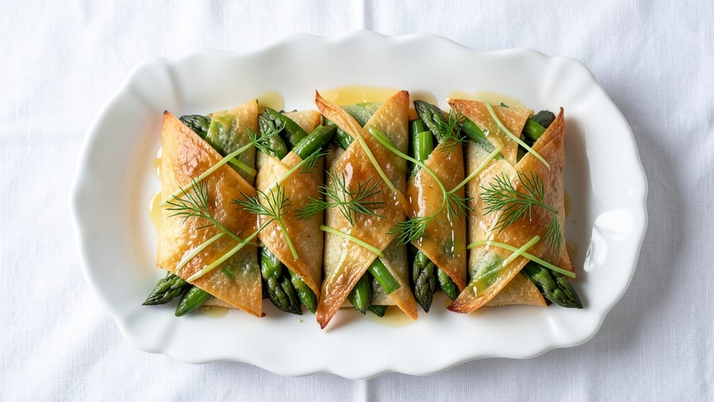 Asparagus Rolls Recipe: Crispy Phyllo Wraps With Herbed Filling
