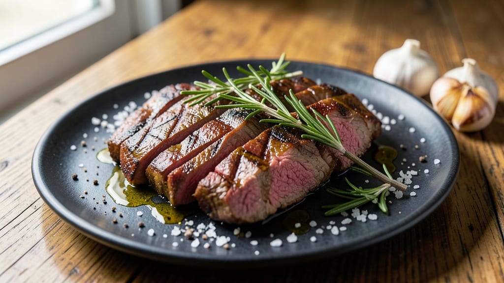 Beef Loin Tri Tip Steak Strips Recipe: Smoky Grill Marks and Caramelized Edges