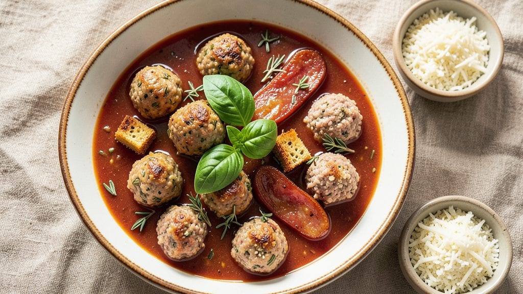Bertucci's Sausage Soup Copycat Recipe: Herb-Infused Meatballs and Italian Breadsticks