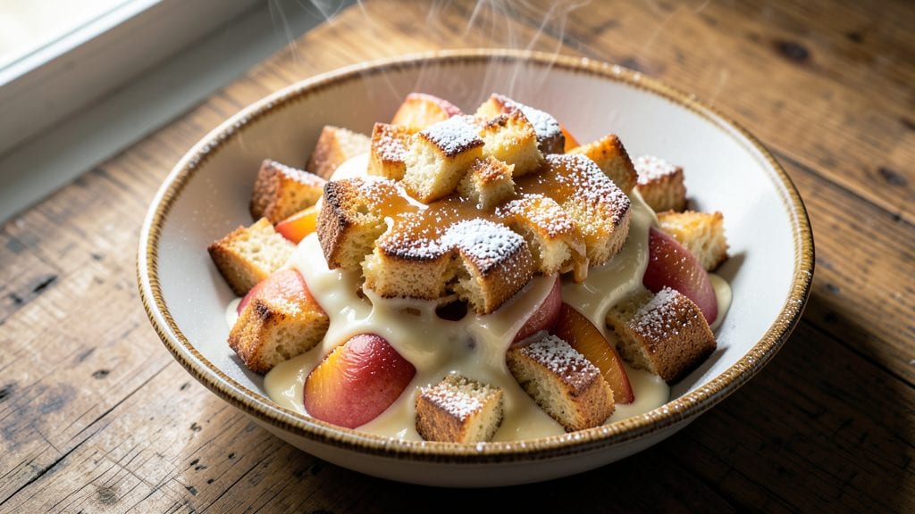 Bread Pudding With Canned Peaches Recipe: Warm Spiced Peaches and Buttery Crust Magic