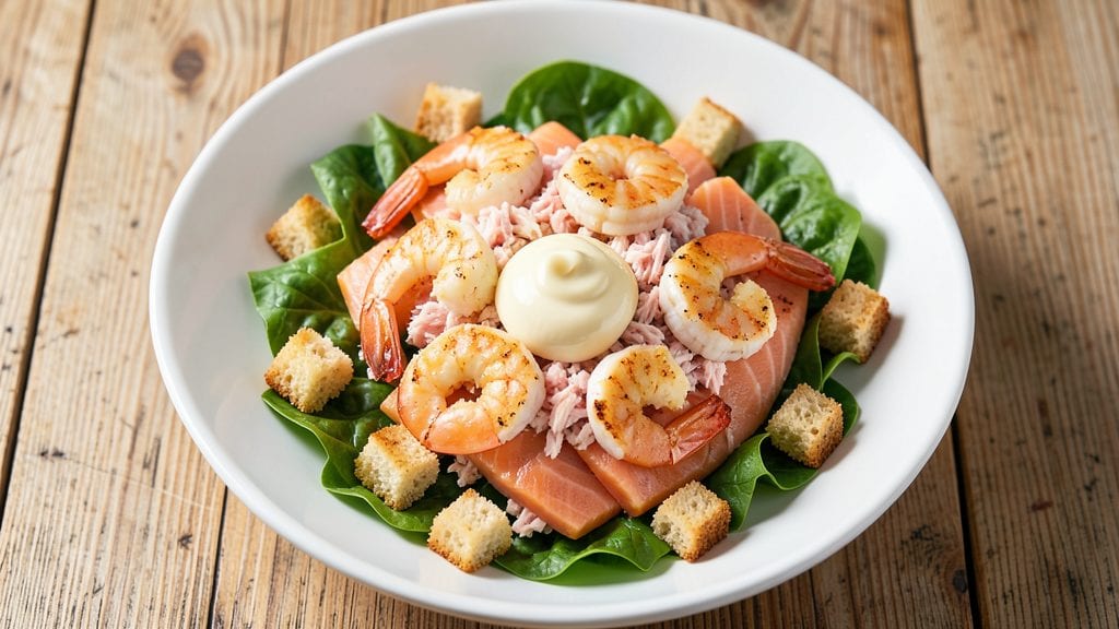 Copycat Subway Seafood Salad Recipe: Crispy Croutons and Creamy Dressing