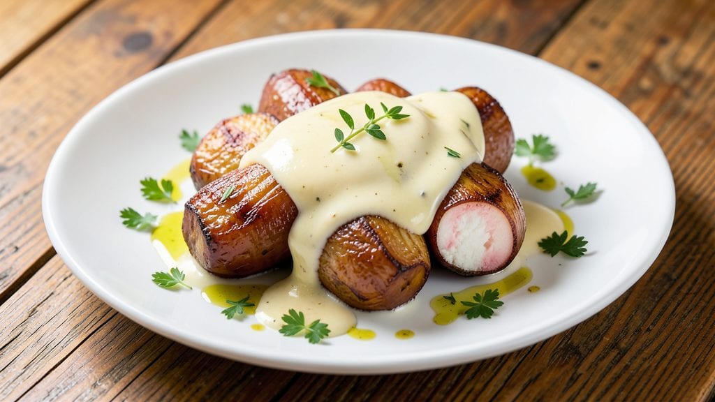 White Beets Recipe: Earthy Roast with Creamy Garlic Drizzle